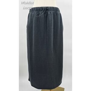 Wishlist Soft Girl Charcoal Terry Midi Skirt